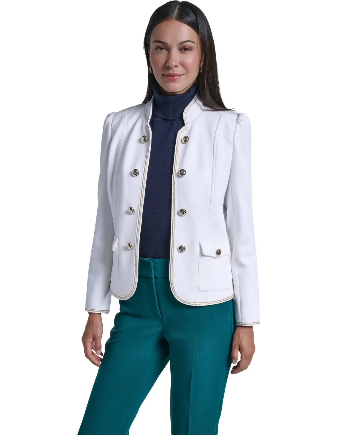 Picuba Band Collar Shoulder-Padding Jacket by Tommy Hilfiger