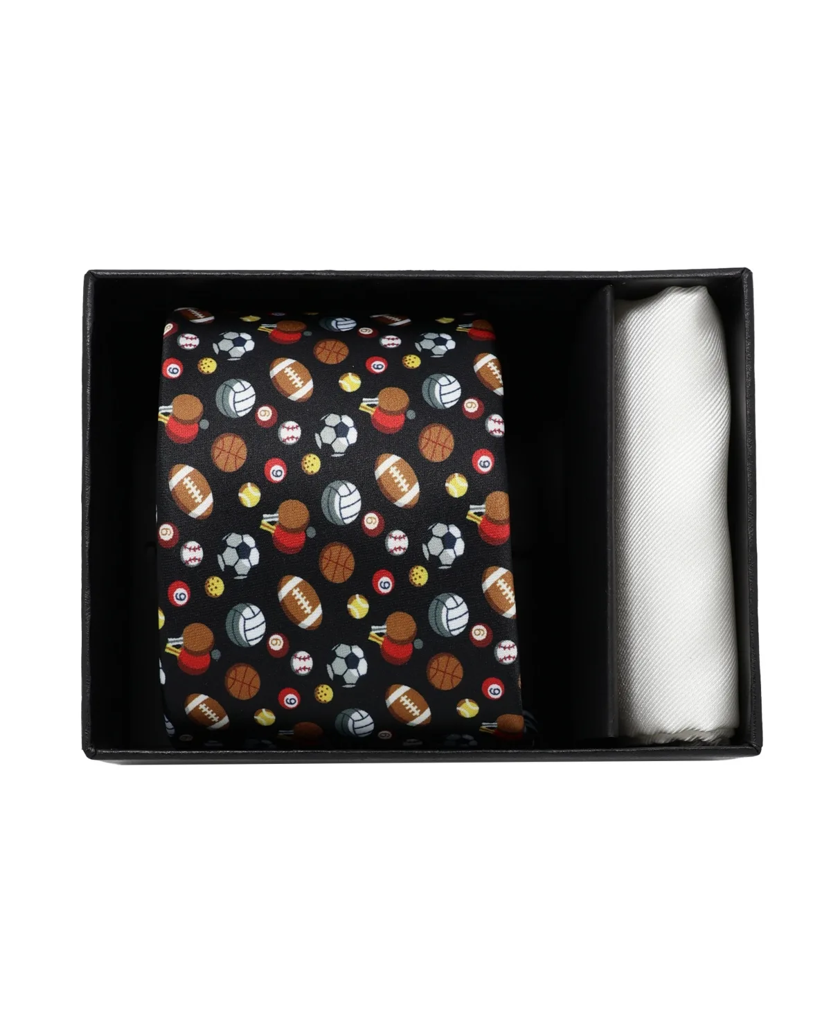 Sports Theme Tie and Pocket Square, 2-Piece Set by Nicole Miller