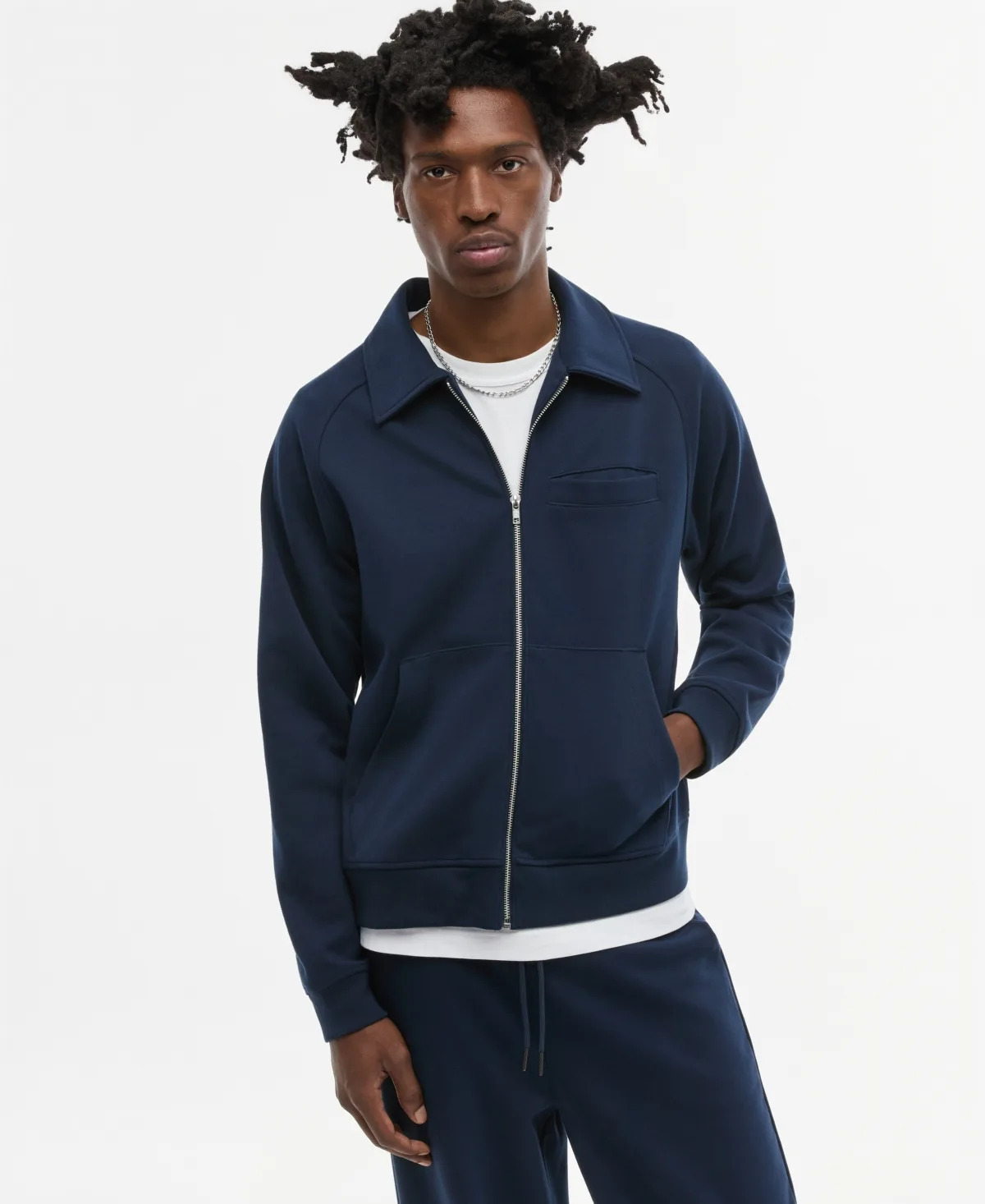 Relaxed-Fit Sweatshirt-Knit Jacket by Mode of One