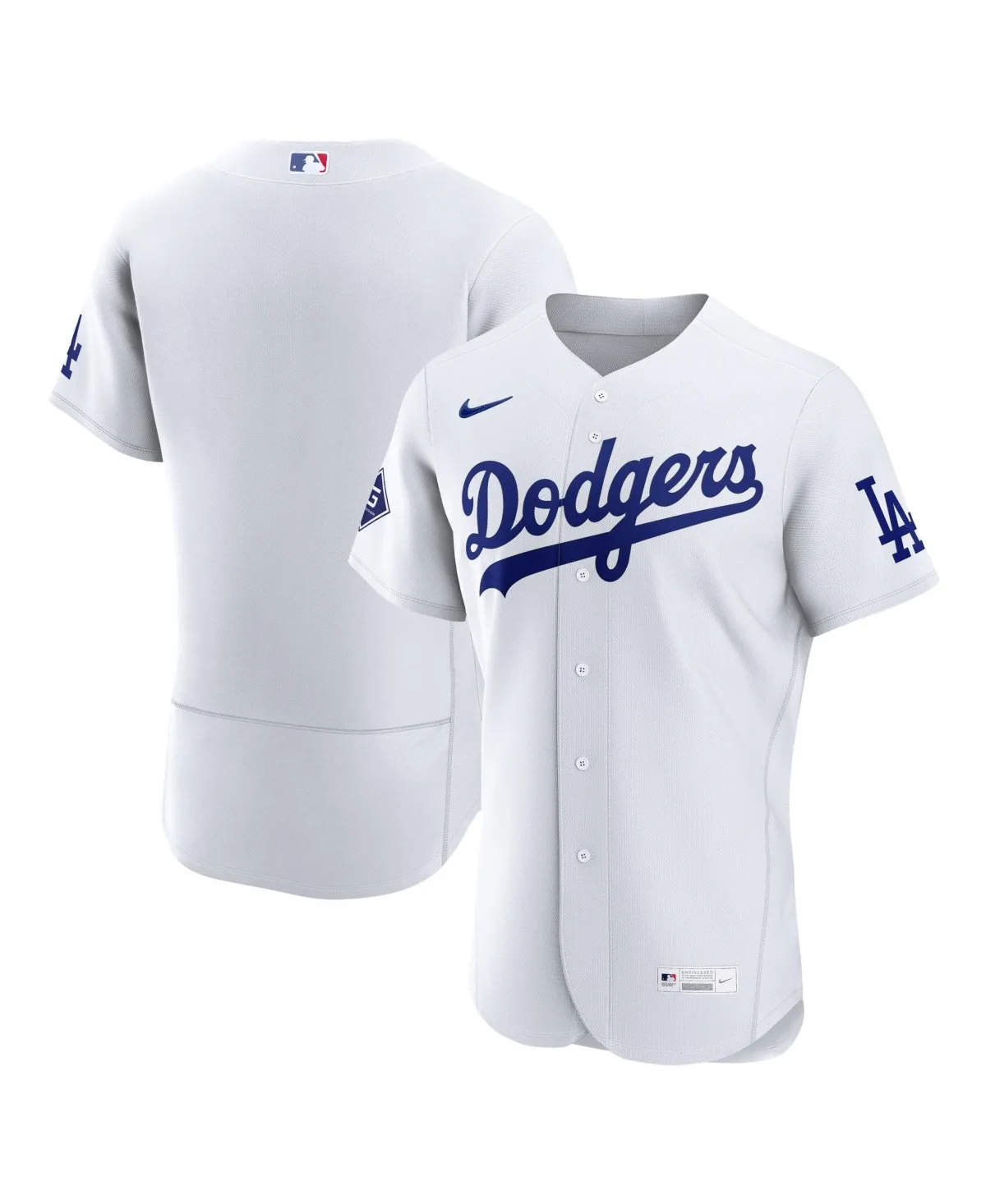 Los Angeles Dodgers Home Sponsor Patch Authentic Jersey by Nike