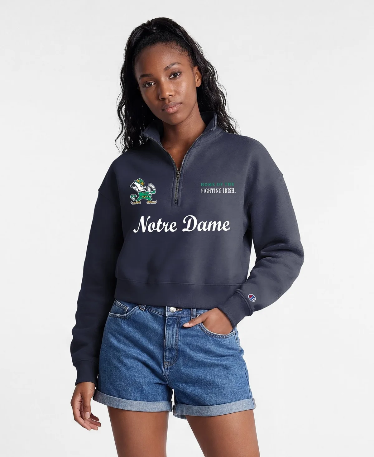 Notre Dame Fighting Irish Academic Triumph Quarter-Zip Tri-Blend Pullover by Champion