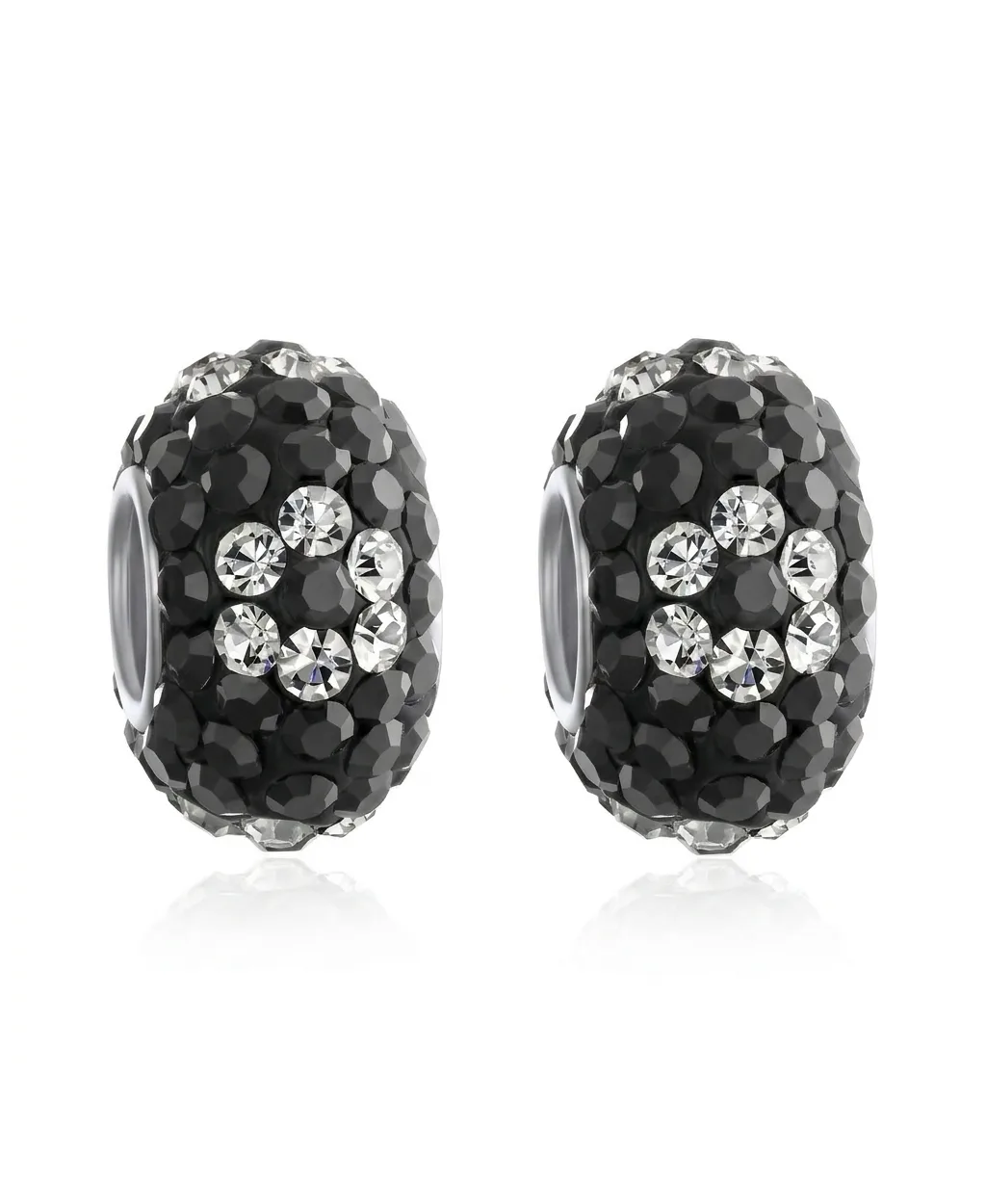 Crystal Flower Charm, 2-Piece Set by Bling Jewelry
