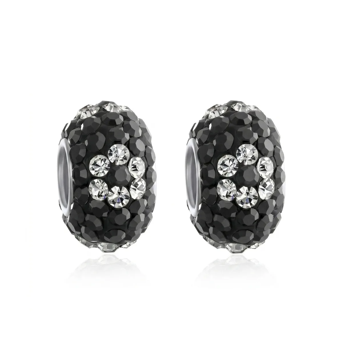 Crystal Flower Charm, 2-Piece Set by Bling Jewelry