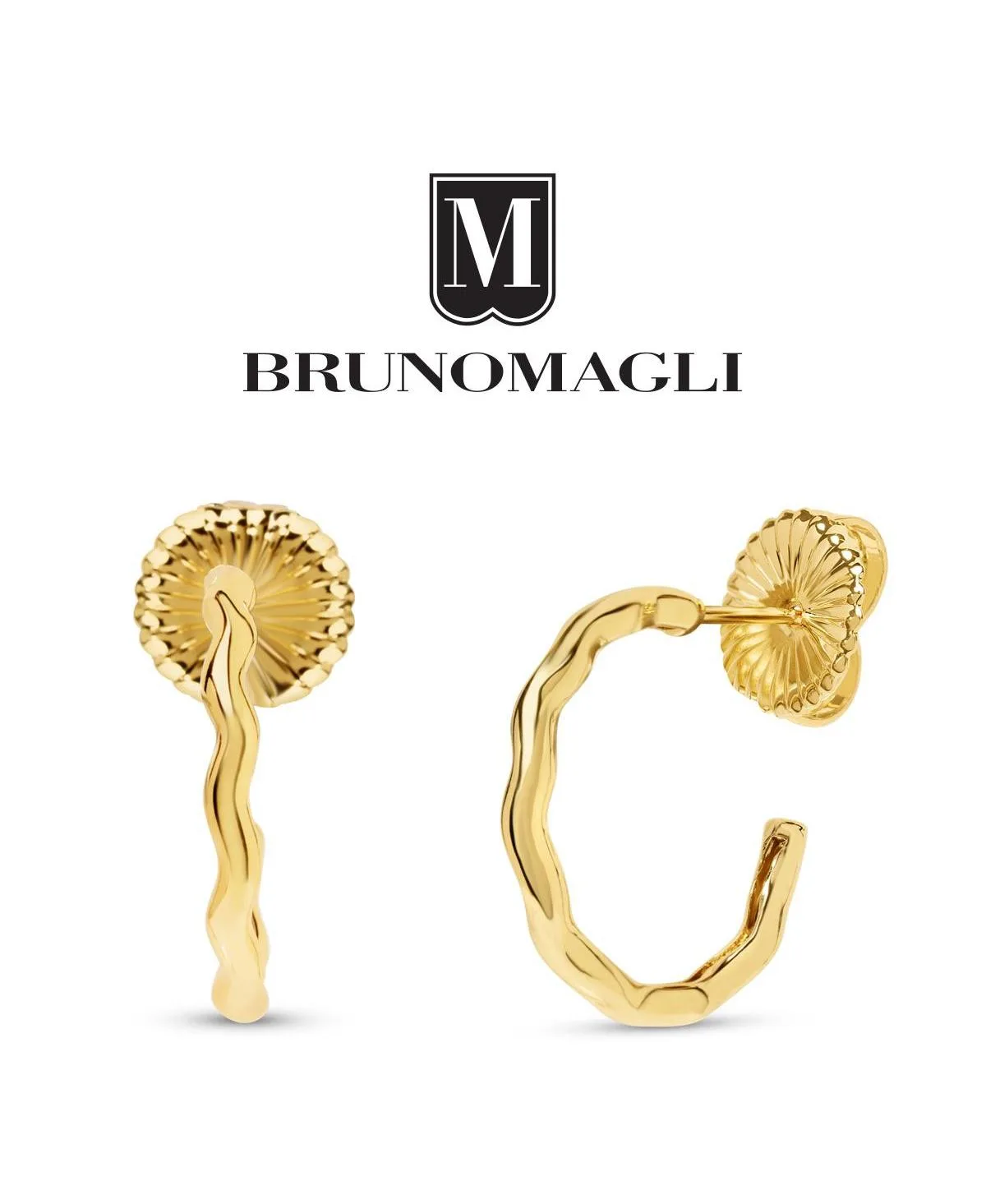 Gold-Tone Violetta Dangle Hoop Earrings by Bruno Magli