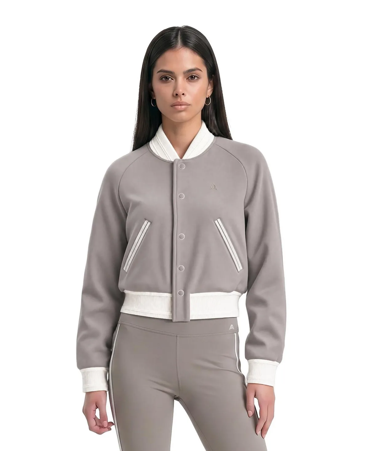 Liorel Scuba Cropped Lightweight Bomber - Stone by Alpenhaus