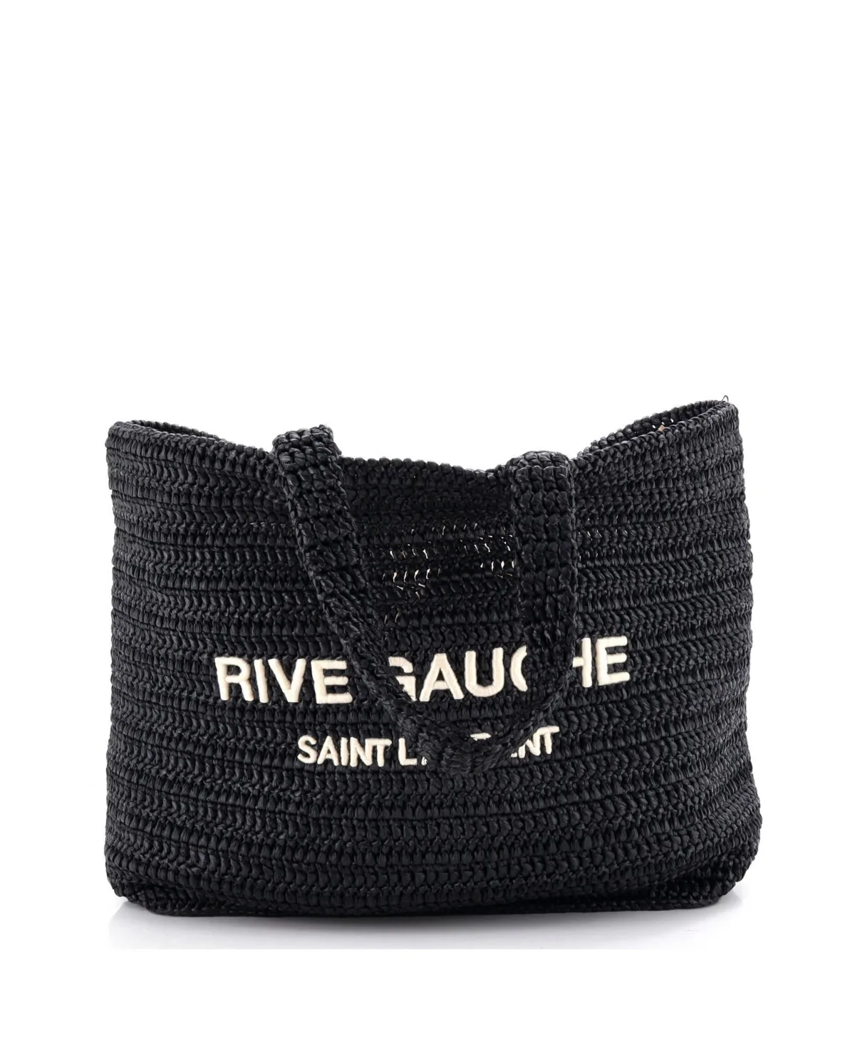 Pre-Owned Saint Laurent Rive Gauche Supple Tote Raffia by Saint Laurent