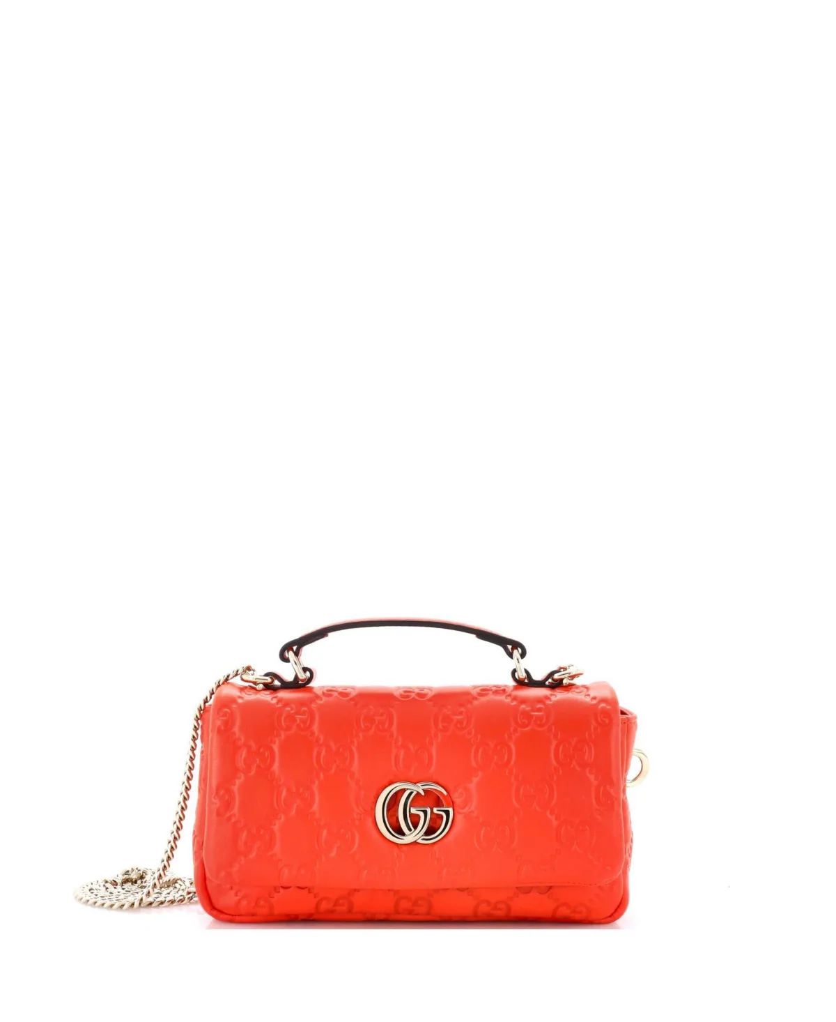 Pre-Owned Gucci Mini Gg Milano Top Handle Bag Guccissima Leather