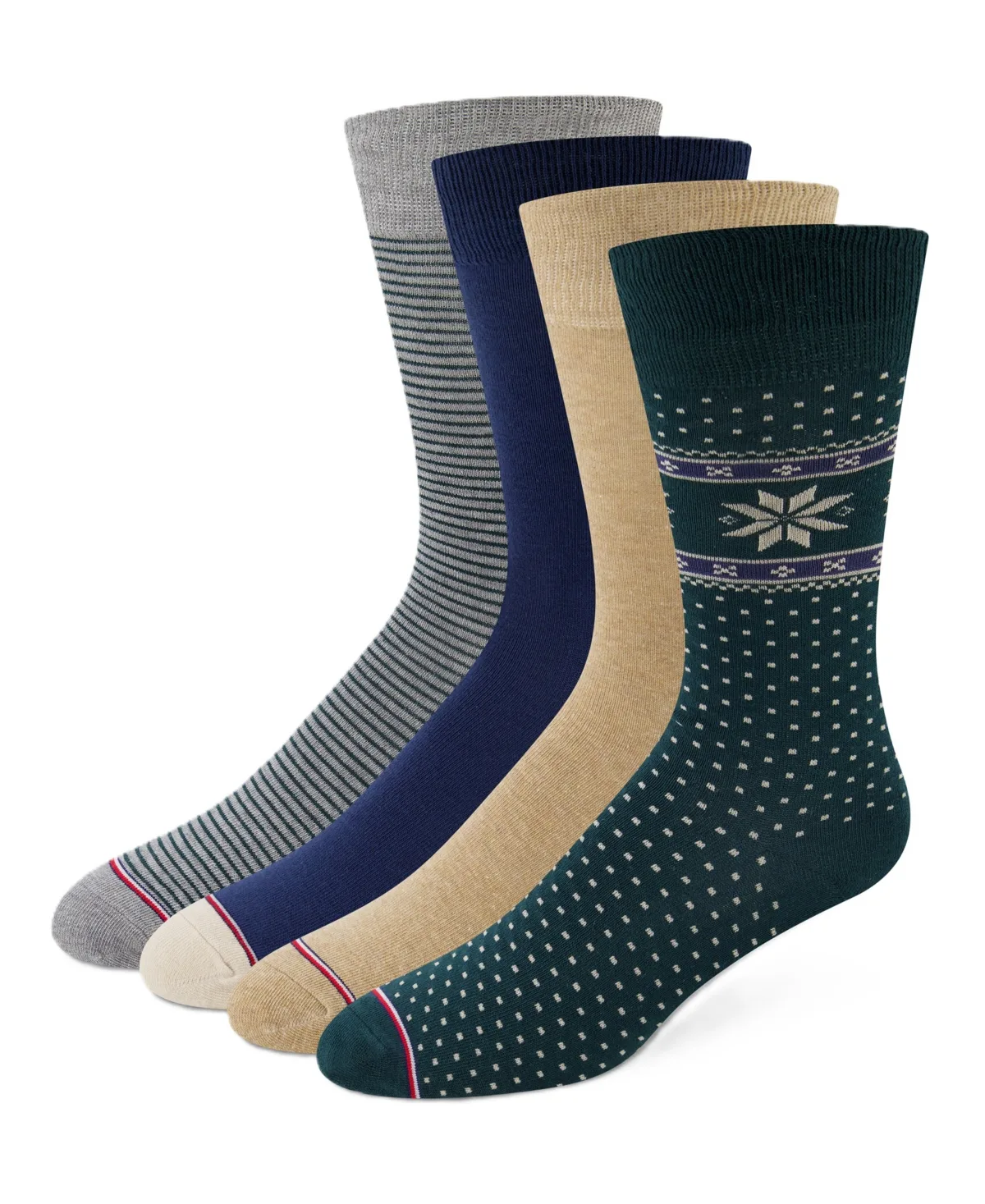 Holiday Dress Crew Socks 4-Pack by Tommy Hilfiger