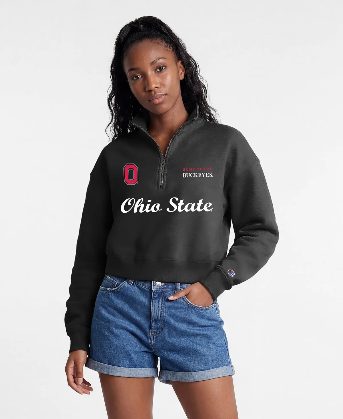 Ohio State Buckeyes Academic Triumph Quarter-Zip Tri-Blend Pullover by Champion