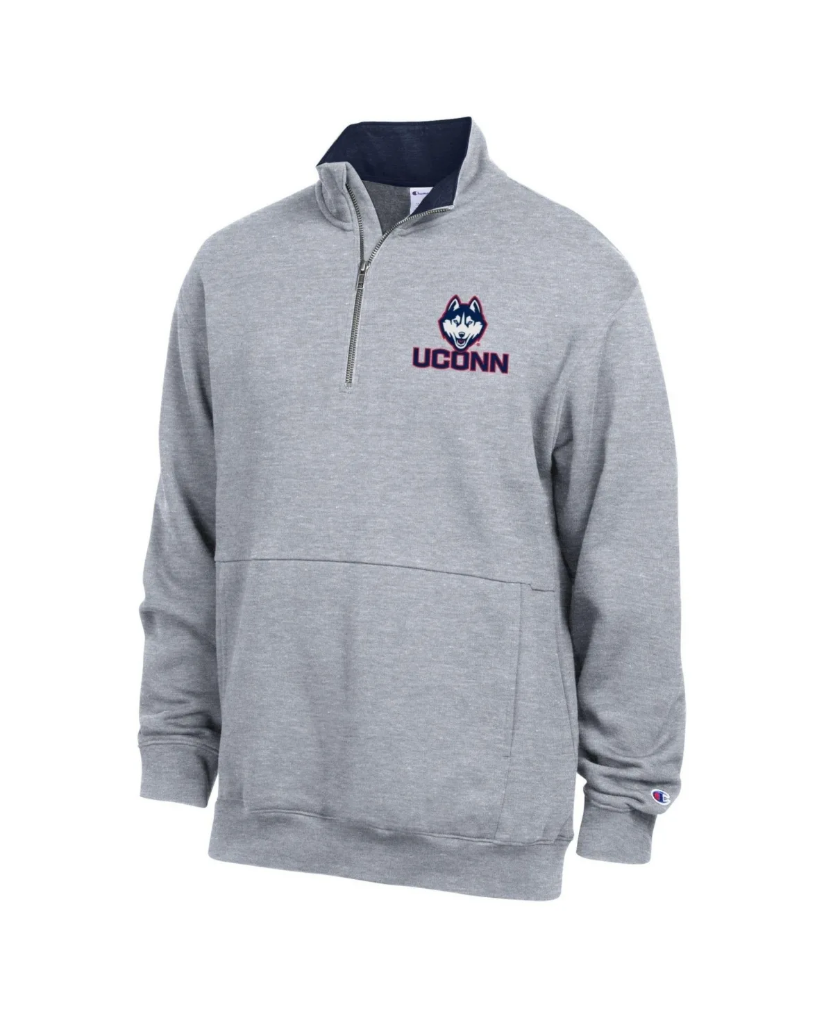 UConn Huskies Fleece Quarter-Zip Pullover Sweatshirt by Champion