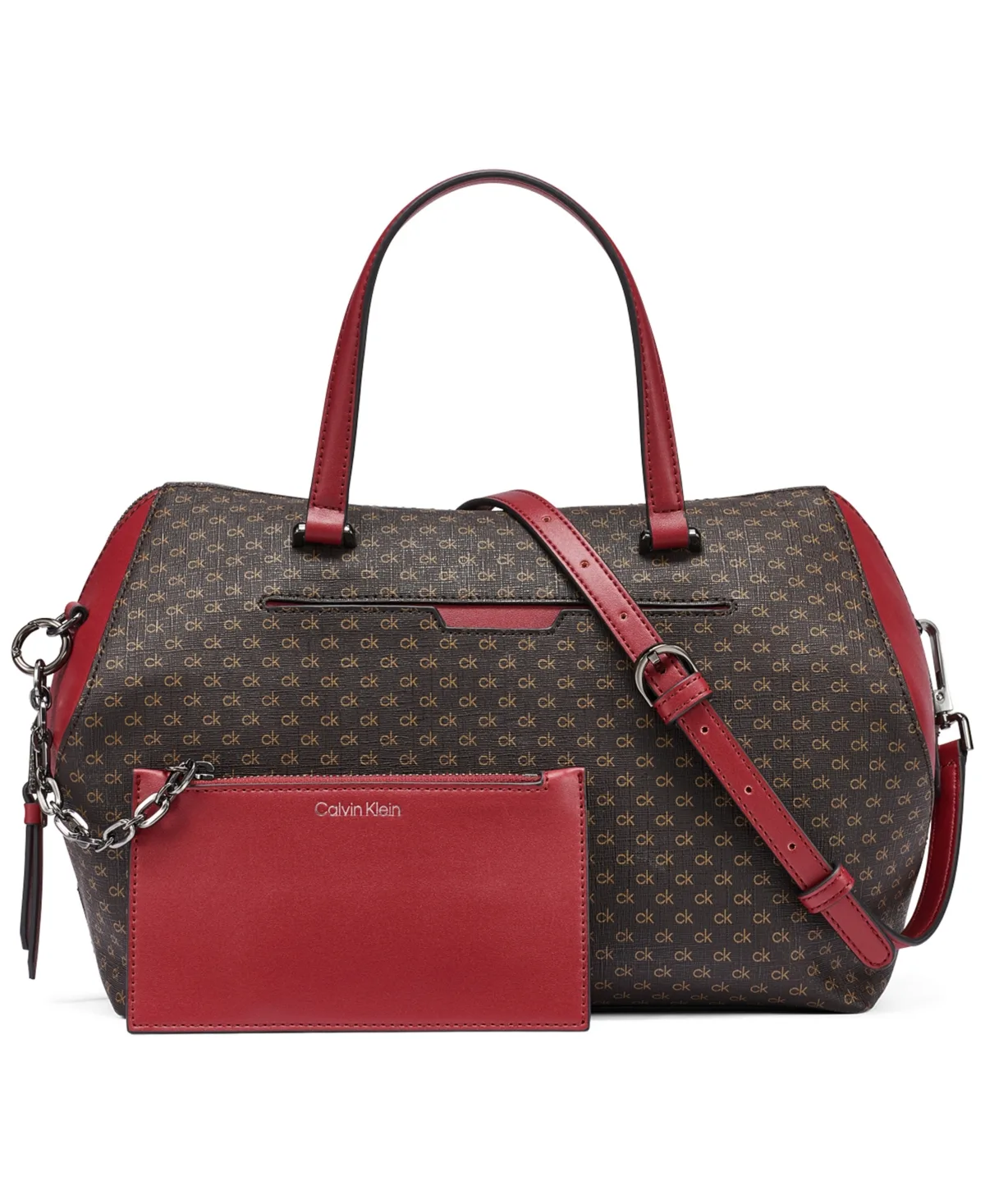 Ever Medium Top-Handle Crossbody Dome Satchel Handbag by Calvin Klein