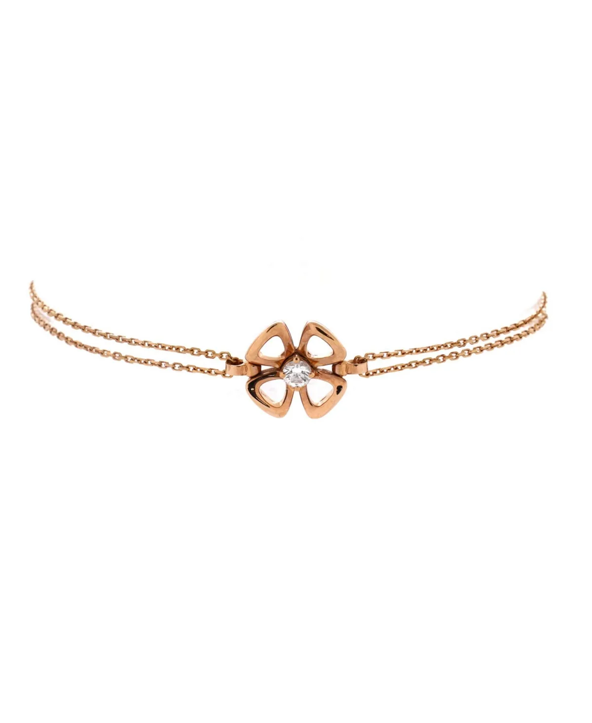Pre-Owned Bvlgari Fiorever Diamond Bracelet with Lobster Clasp (0.10 ct. t.w.) in 18K Rose Gold by BVLGARI