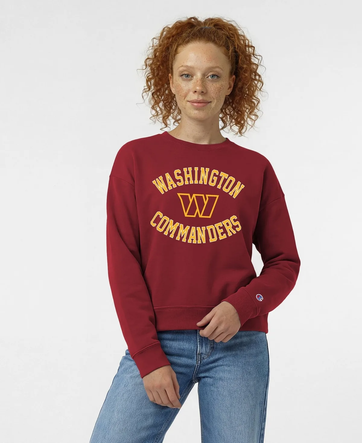 Washington Commanders Graphic Long-Sleeve Crewneck Sweatshirt by Champion