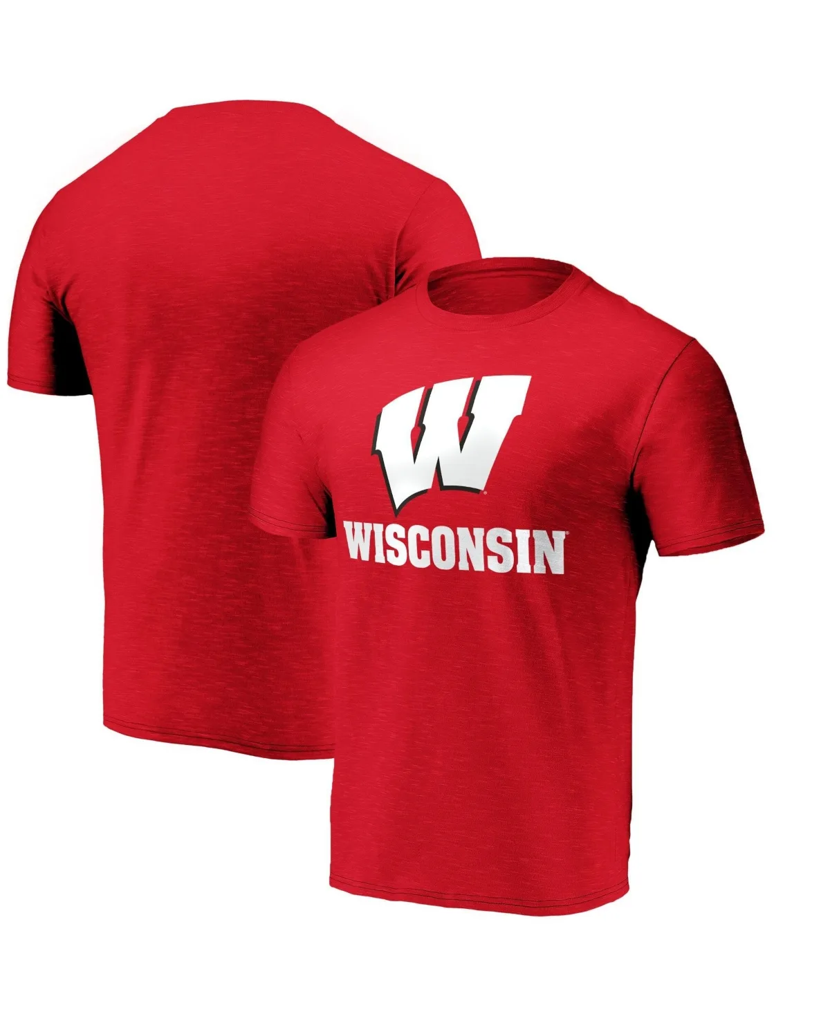 Wisconsin Badgers Lockup Space-Dye T-Shirt by Fanatics