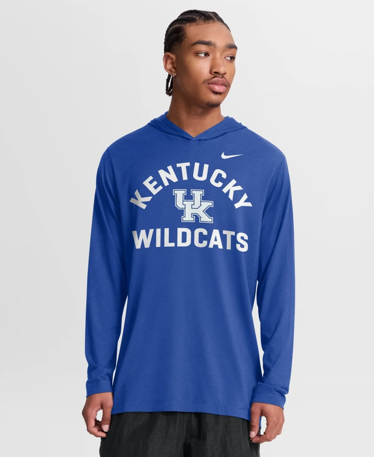 Kentucky Wildcats Primetime Arch Tri-Blend Dri-Fit Long Sleeve Hooded T-Shirt by Nike