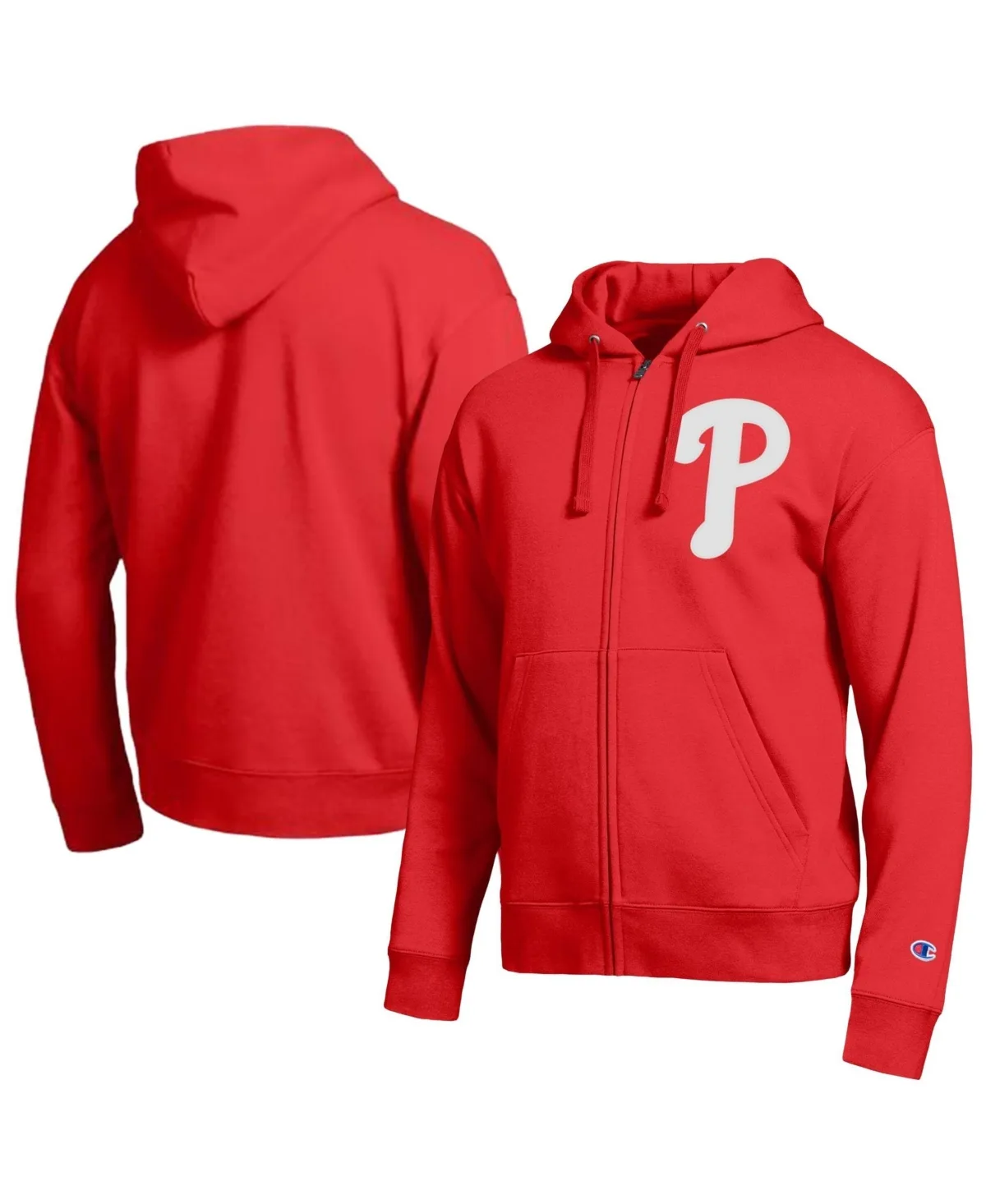Philadelphia Phillies Full-Zip Graphic Classic-Fit Powerblend Hoodie by Champion