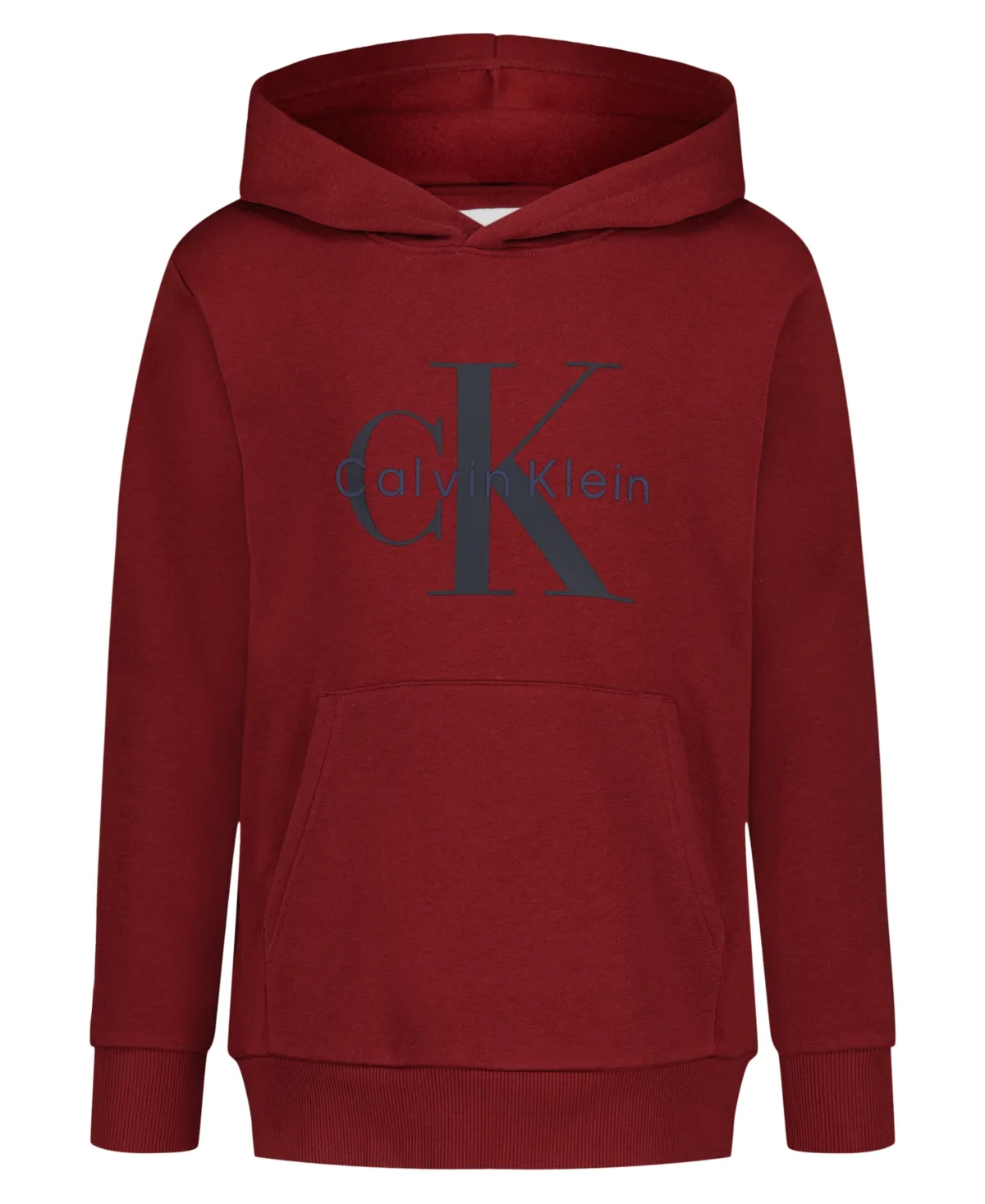 Monologo Fleece Long-Sleeve Hoodie by Calvin Klein