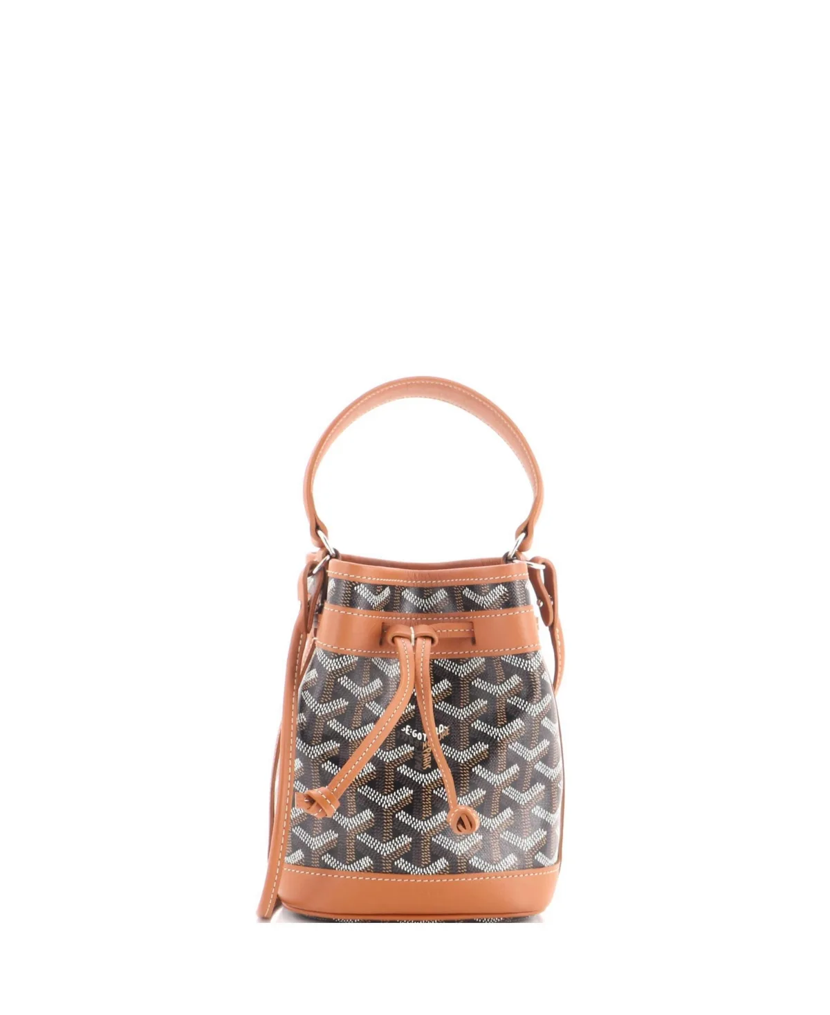Pre-Owned Goyard Mini Petit Flot Bucket Bag Coated Canvas by Pre Owned Goyard