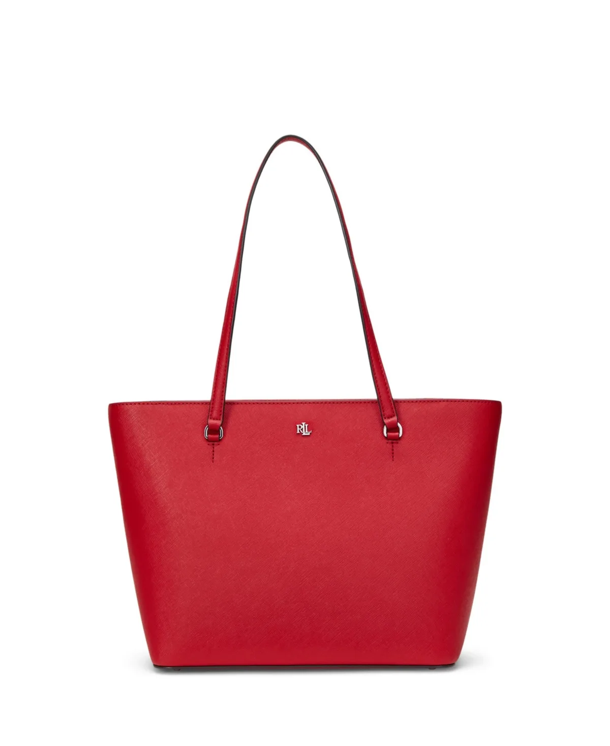 Lauren Ralph Lauren Crosshatch Leather Medium Karly Shopper Tote by Ralph Lauren