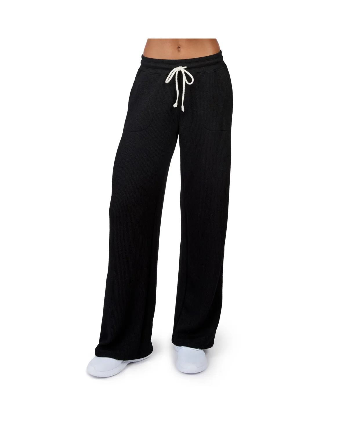 Ripple Knit Wide Leg Pants