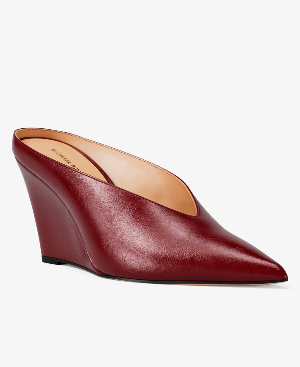 Xandra Slip-On Wedge Pumps - Deep Red Leather by MICHAEL Michael Kors
