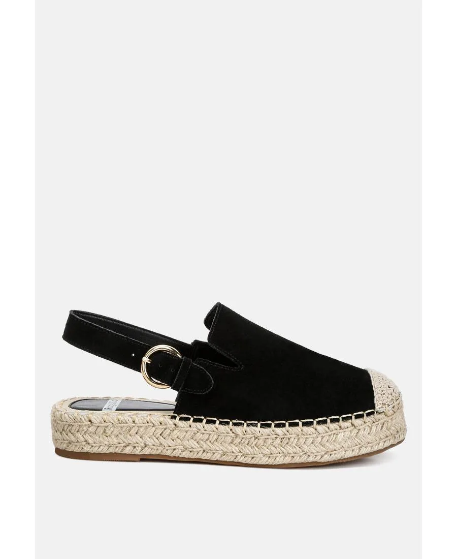 Affie Suede Slingback Strap Espadrilles by Rag & Co