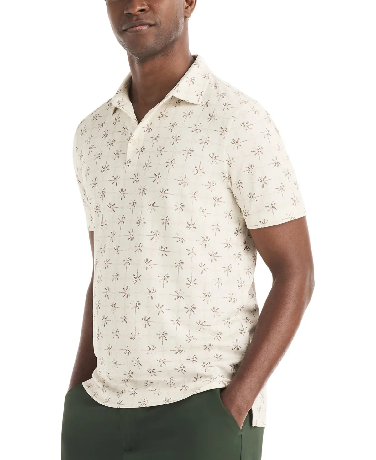 Palm Tree Print Golf Short-Sleeve Polo Shirt by Nautica