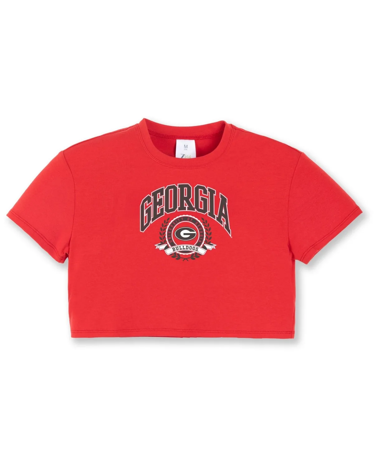 Georgia Bulldogs Laurels Cropped T-Shirt by Zoozatz