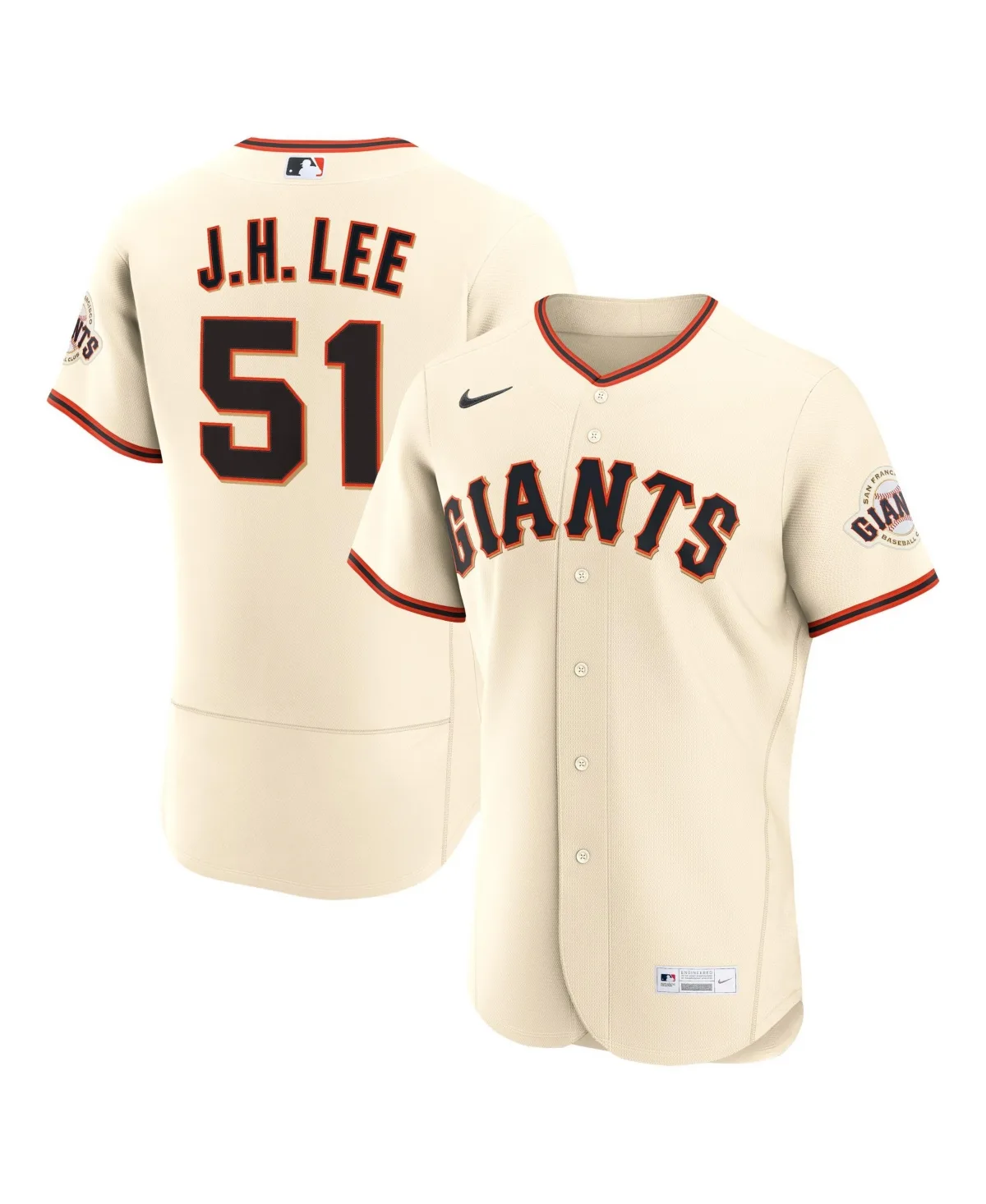 Jung Hoo Lee Cream San Francisco Giants Home Authentic Jersey by Nike