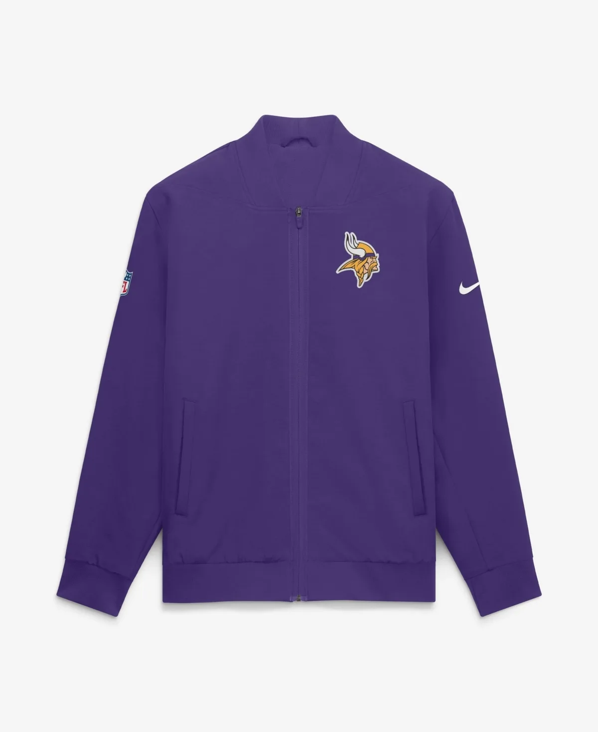 Minnesota Vikings Sideline Powerful Blocking Full-Zip Dri-Fit Bomber Jacket by Nike