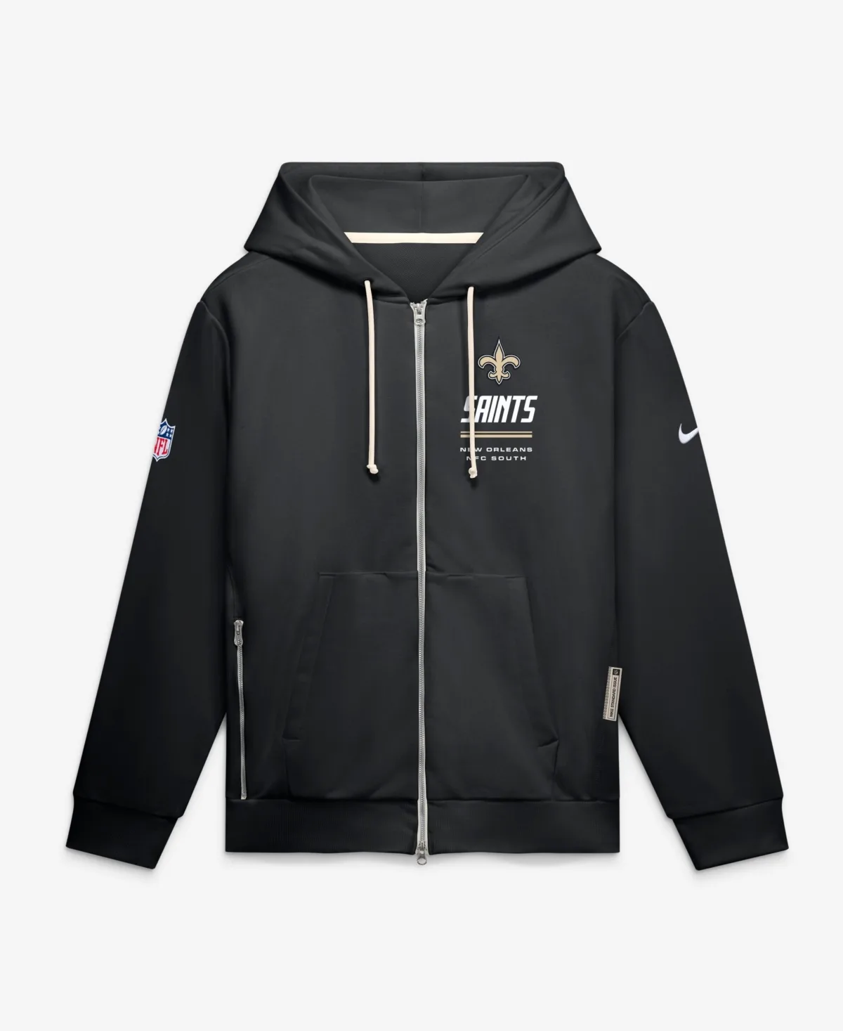 New Orleans Saints Sideline Standard Issue Quarterback Scramble Dri-Fit Full-Zip Hoodie by Nike
