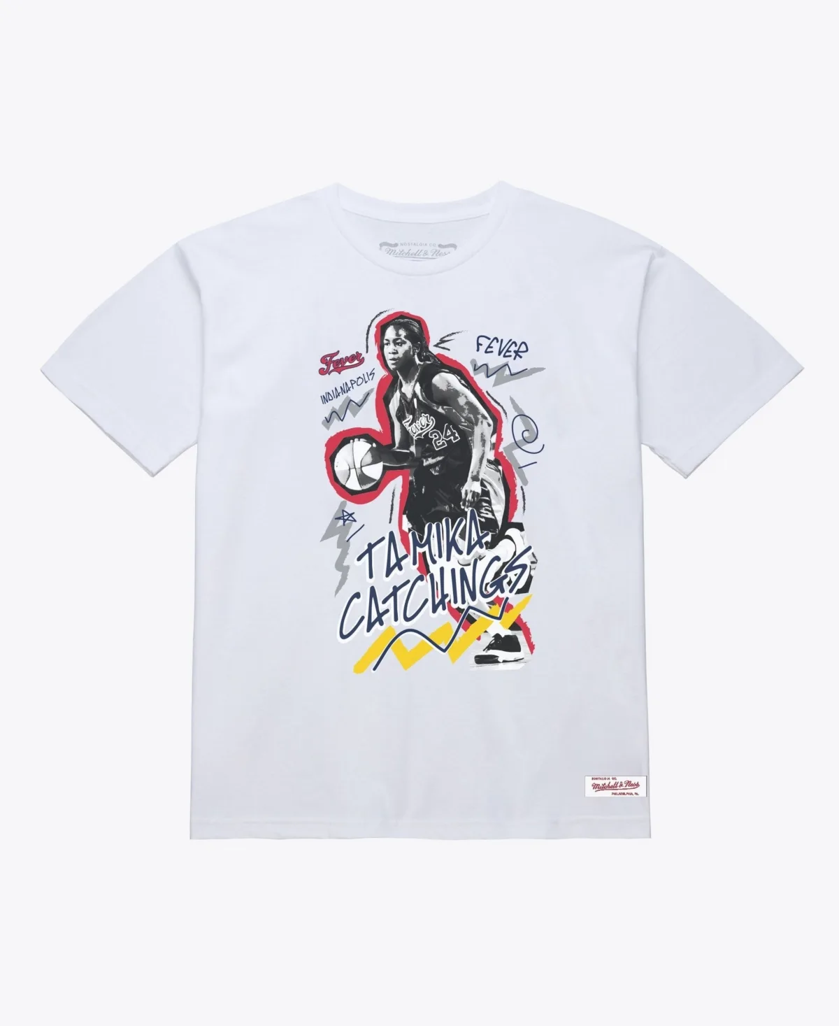 Tamika Catchings Indiana Fever Chalked Up Court Origins T-Shirt by Mitchell & Ness
