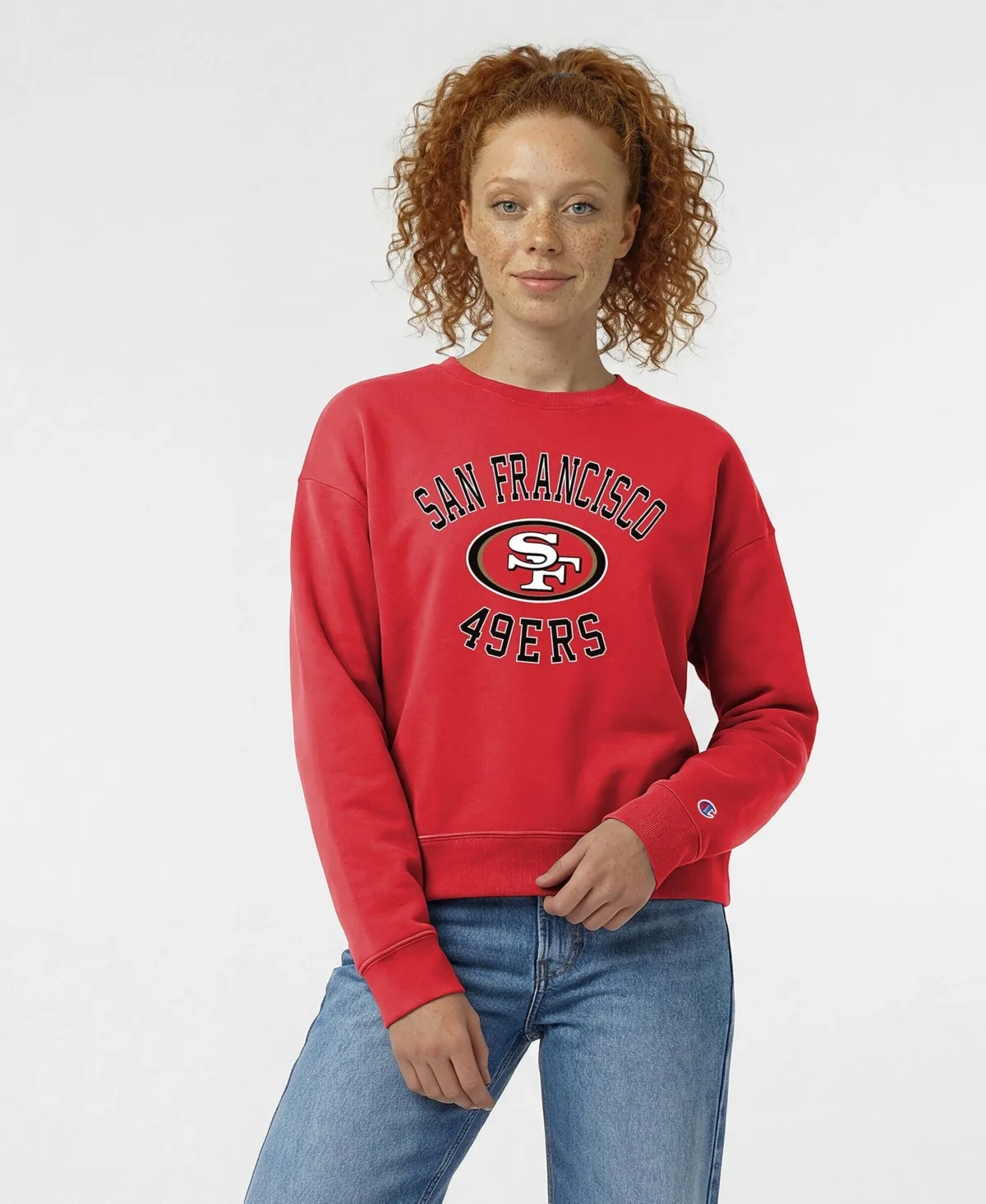 San Francisco 49ers Crewneck Long-Sleeve Sweatshirt by Champion