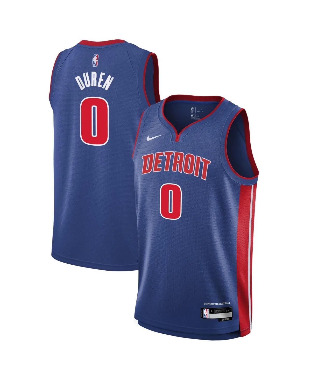 Jalen Duren Blue Detroit Pistons Swingman Icon Edition Jersey by Nike