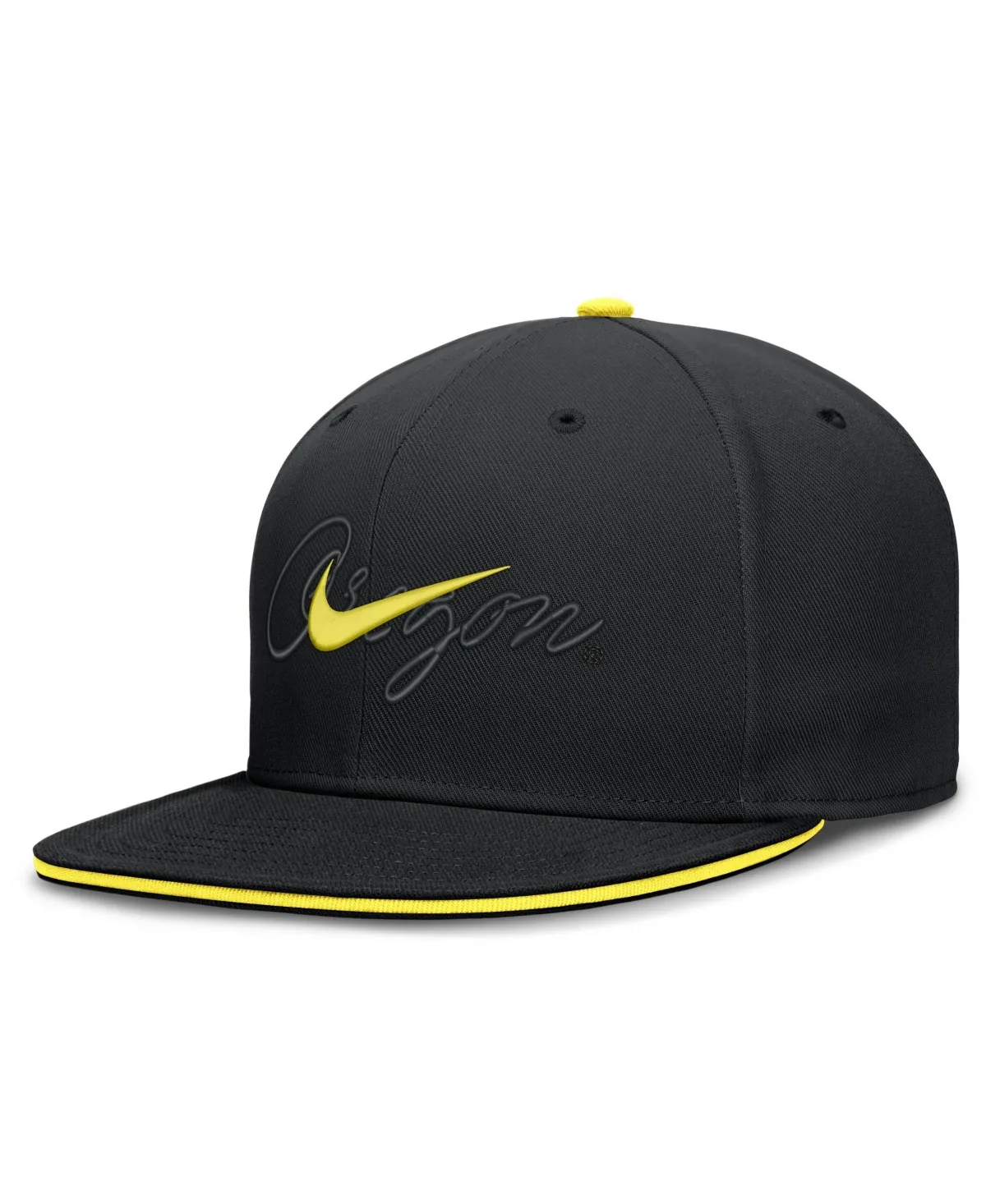 Oregon Ducks Dri-Fit Primetime Script Fitted Hat by Nike