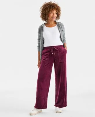 Wide Leg Velour Lounge Pants by Style & Co