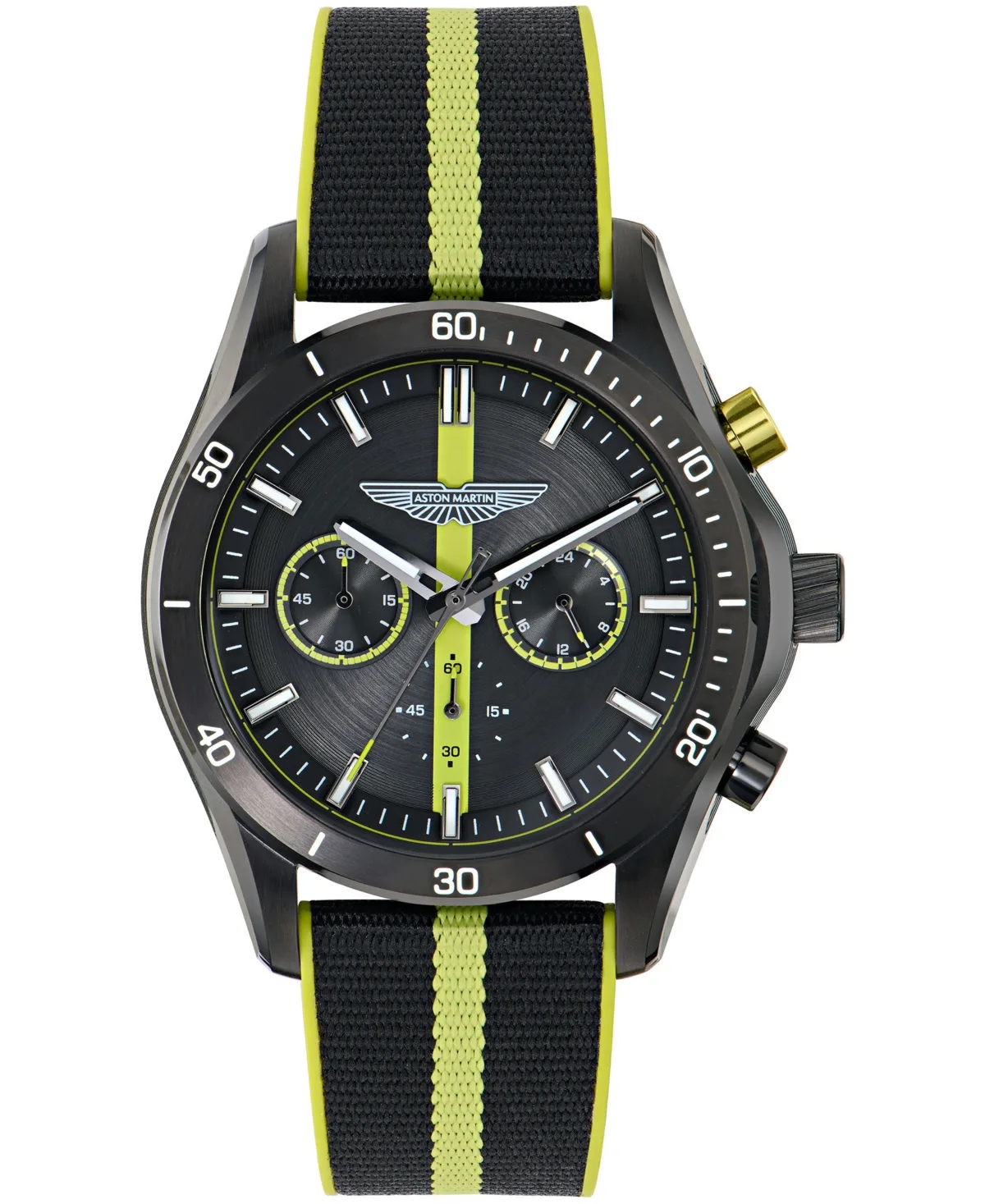 Aston Martin Quartz Three-Hand Fabric Strap Watch 45mm by Aston Martin