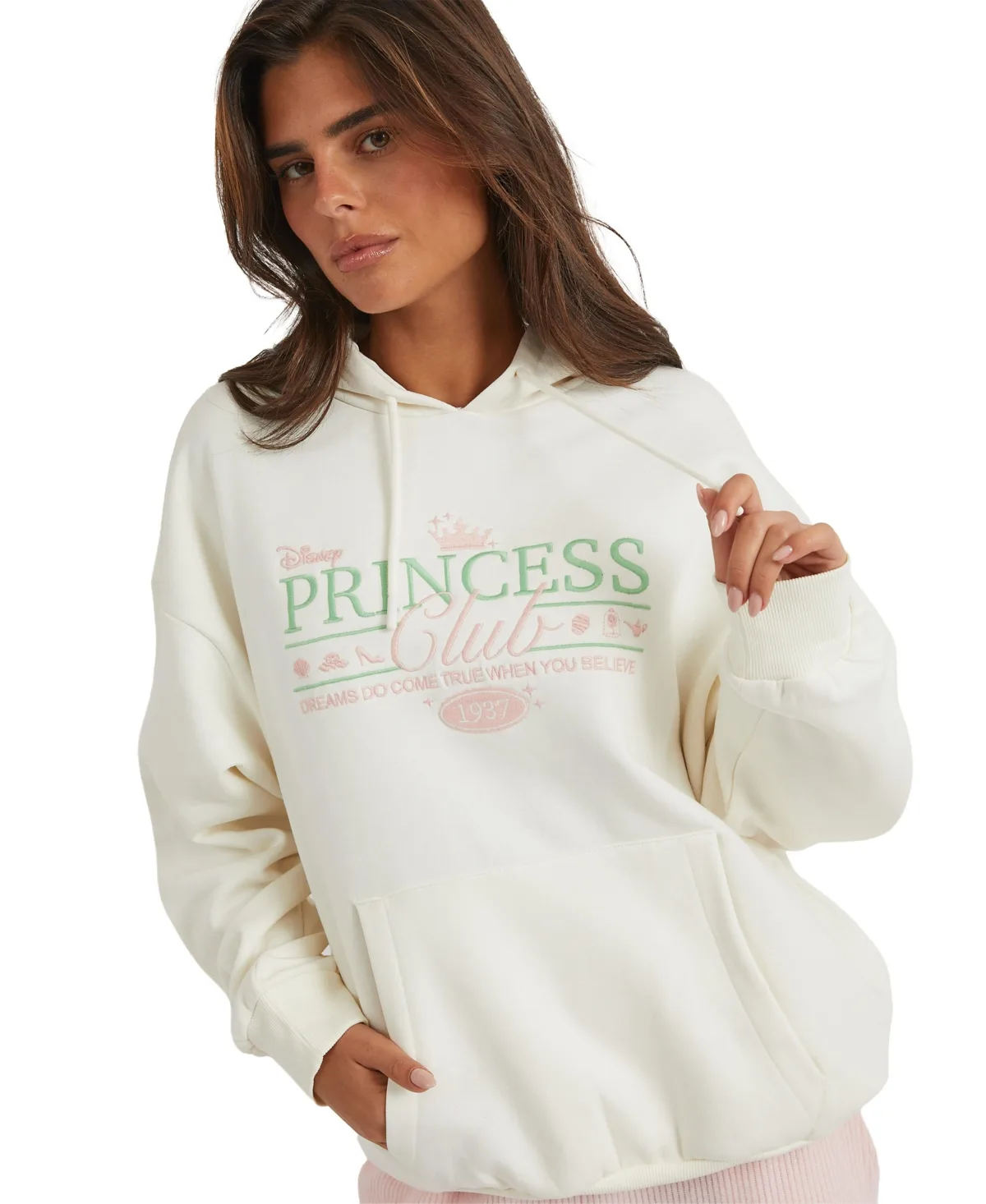 Disney Princess Club Graphic Long-Sleeve Hoodie by Skinnydip London