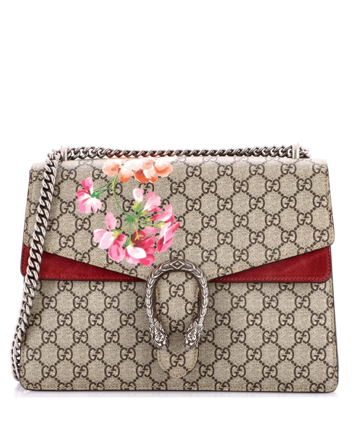 Pre-Owned Dionysus Floral-Print Chain-Strap Gg Coated Canvas Shoulder Bag by Gucci