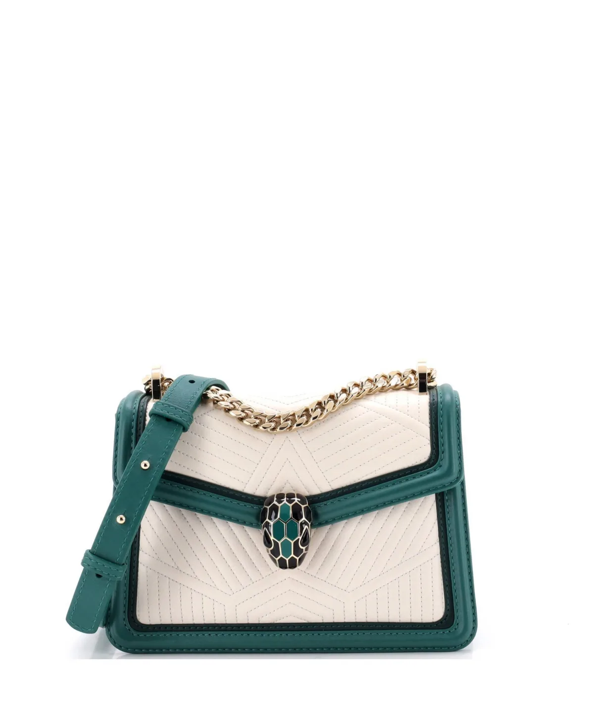 Pre-Owned Small Serpenti Forever Top Handle Bag Quilted Leather by BVLGARI