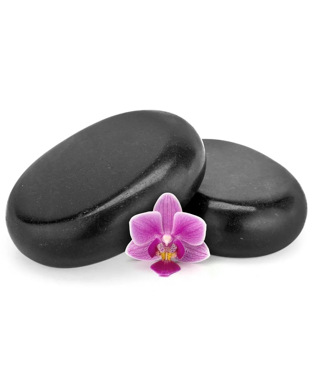 2 Pieces Large Massage Stones with Traveling Bag and Small Brown Box by Serenelife