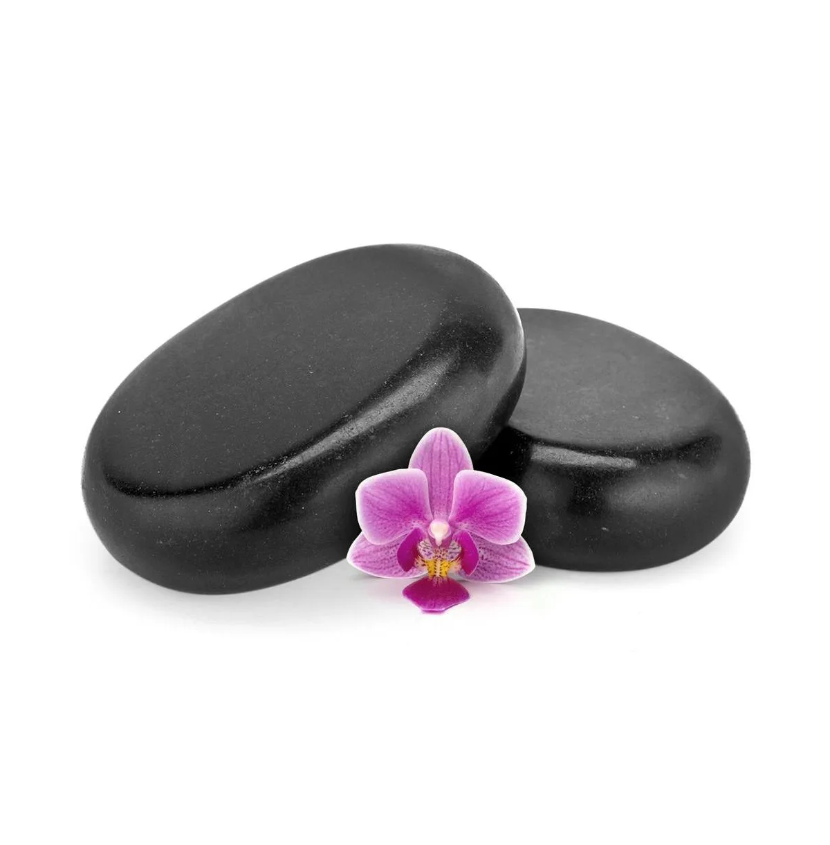 2 Pieces Large Massage Stones with Traveling Bag and Small Brown Box by Serenelife
