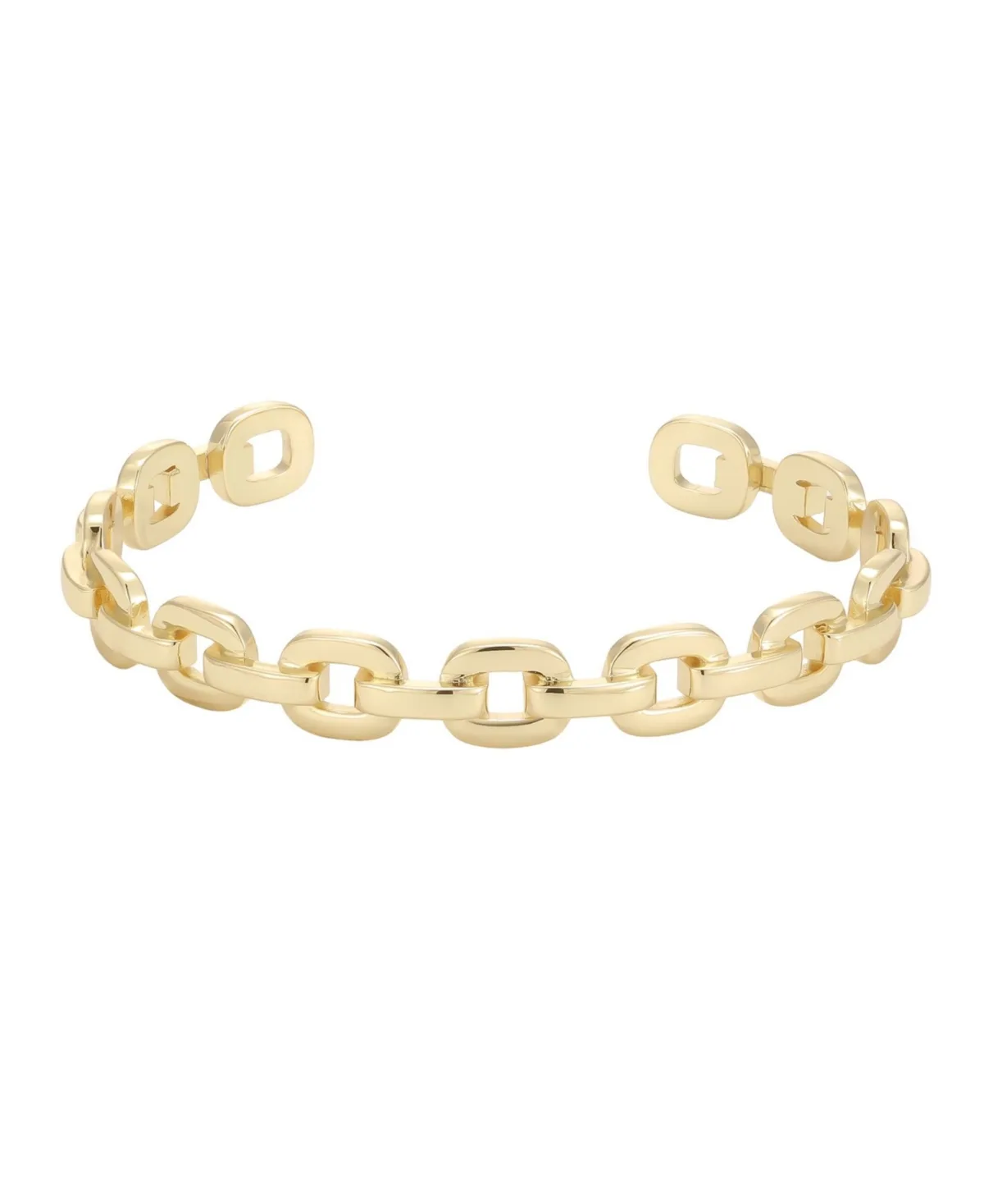 Gold-Tone Curb Link Cuff Bracelet by Adornia
