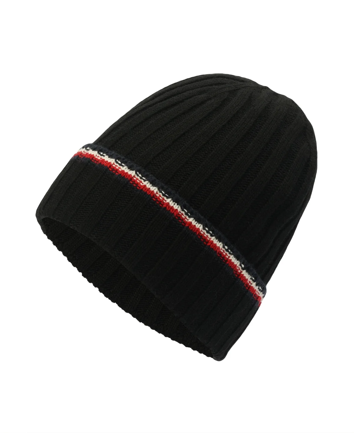 Ribbed-Knit Global Stripe Beanie by Tommy Hilfiger
