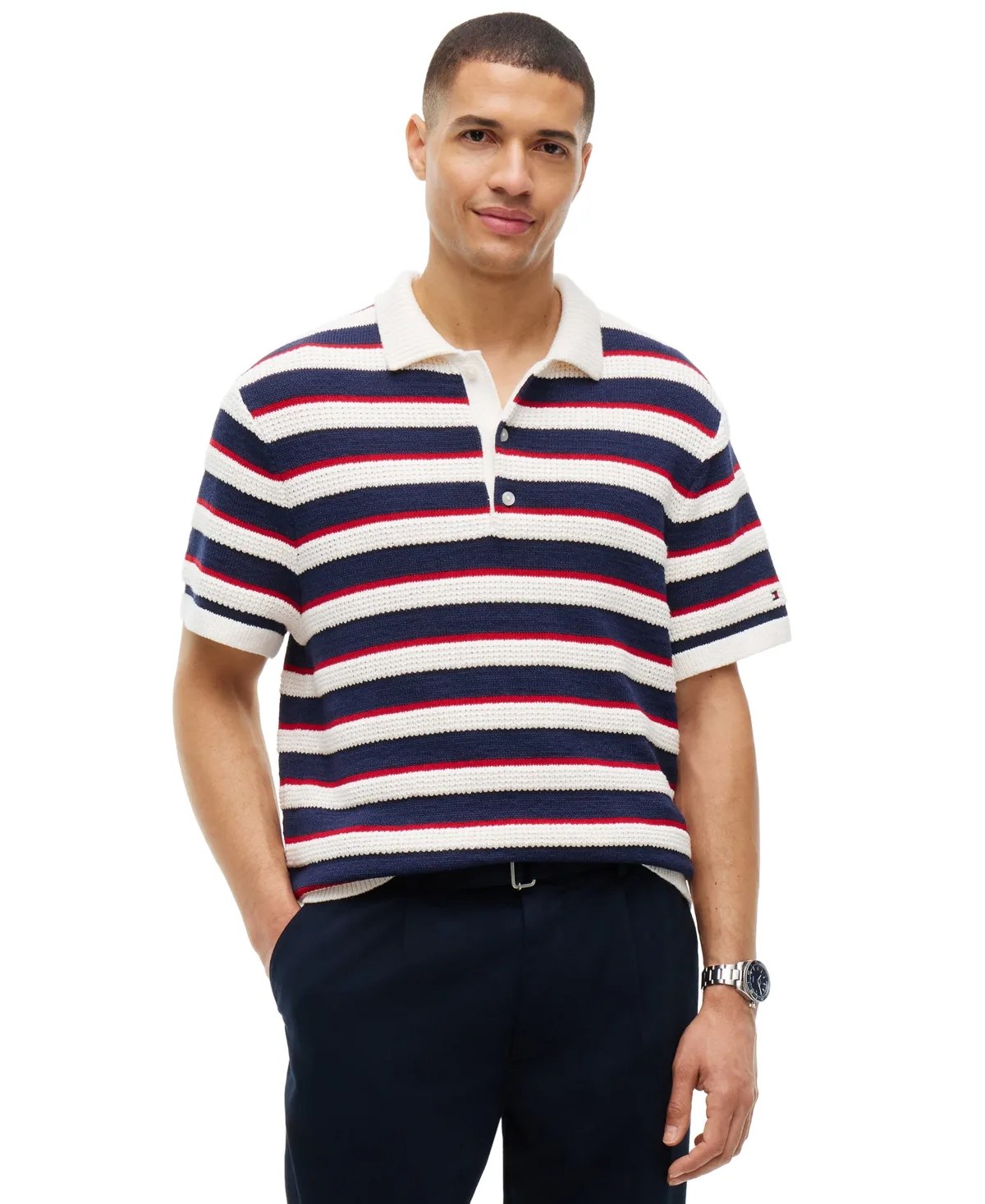 Regimental Stripe Regular-Fit Polo Shirt by Tommy Hilfiger