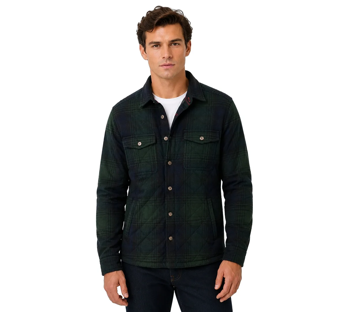 Quilted Blackwatch Herringbone Jacket by Vintage 1946
