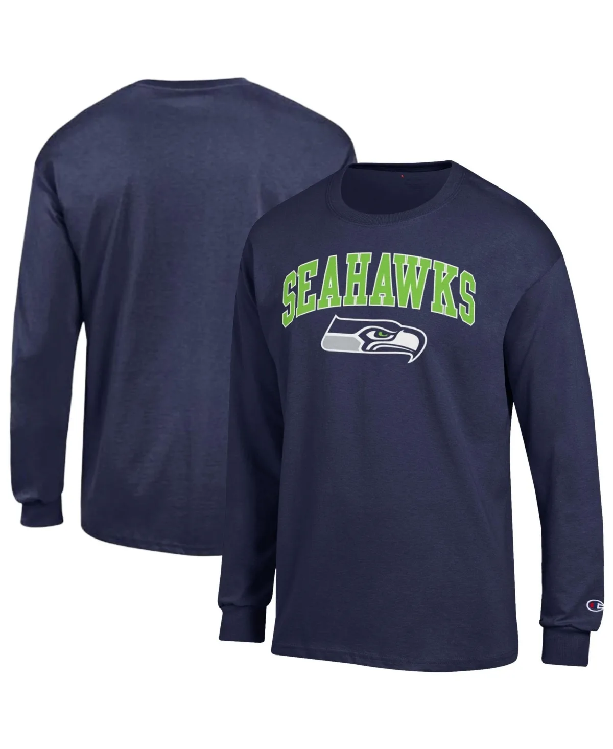 Seattle Seahawks Long-Sleeve Crew Neck T-Shirt by Champion