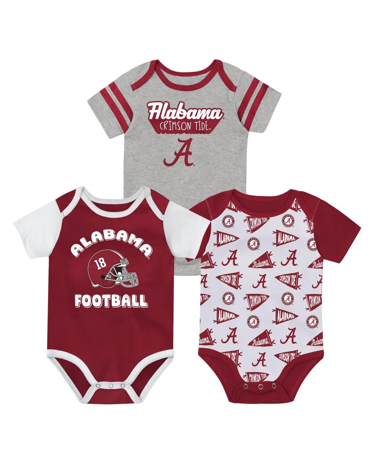 Alabama Crimson Tide Star Player Three-Piece Bodysuit Set by Outerstuff