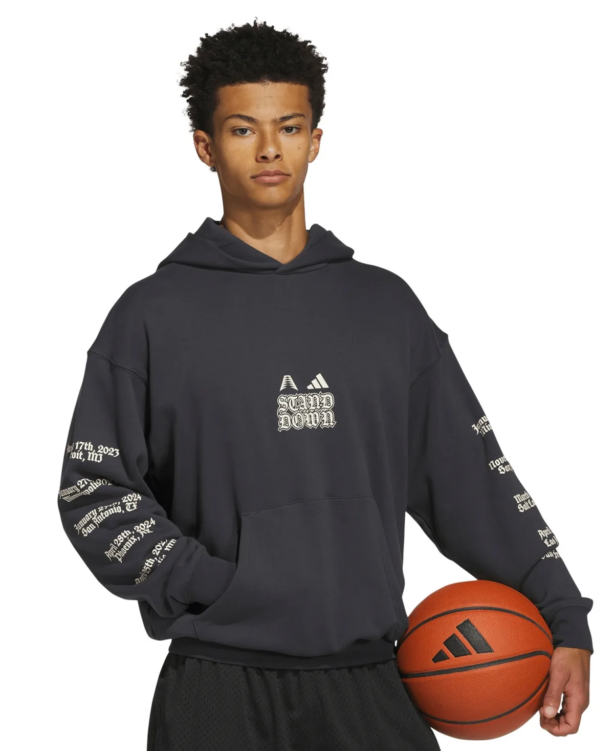 Stand Down French Terry Loose-Fit Hoodie by adidas