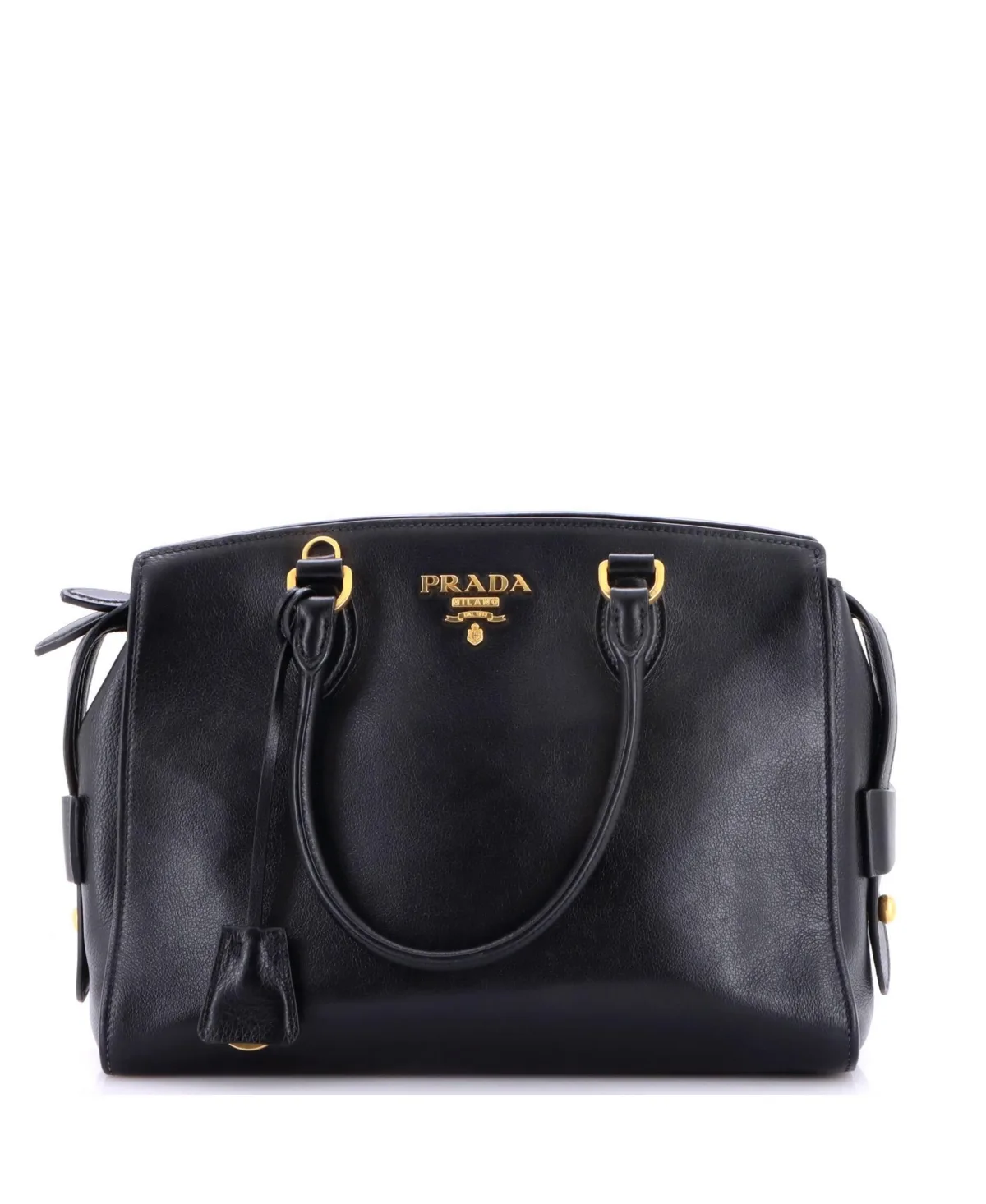 Pre-Owned Prada Medium Convertible Zip Around Satchel City Calfskin